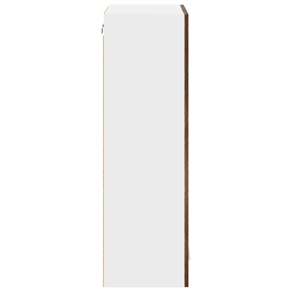 Hangkast Riga Gerookt eiken 40 x 31 x 100 cm Bewerkt hout
