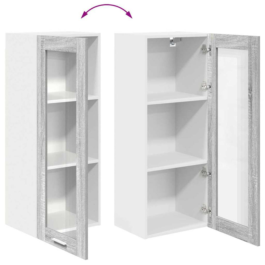 Hangkast Riga Grijs Sonoma 40 x 31 x 100 cm Bewerkt hout