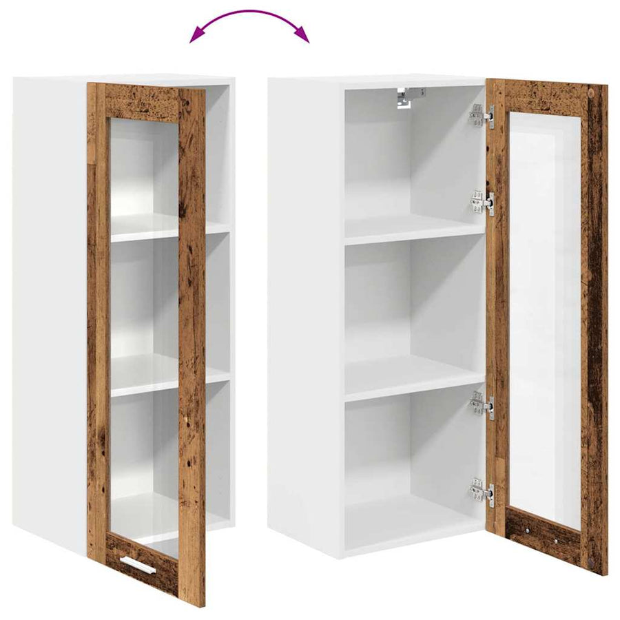 Hangkast met plank Riga Oud Hout 40 x 31 x 100 cm Bewerkt hout