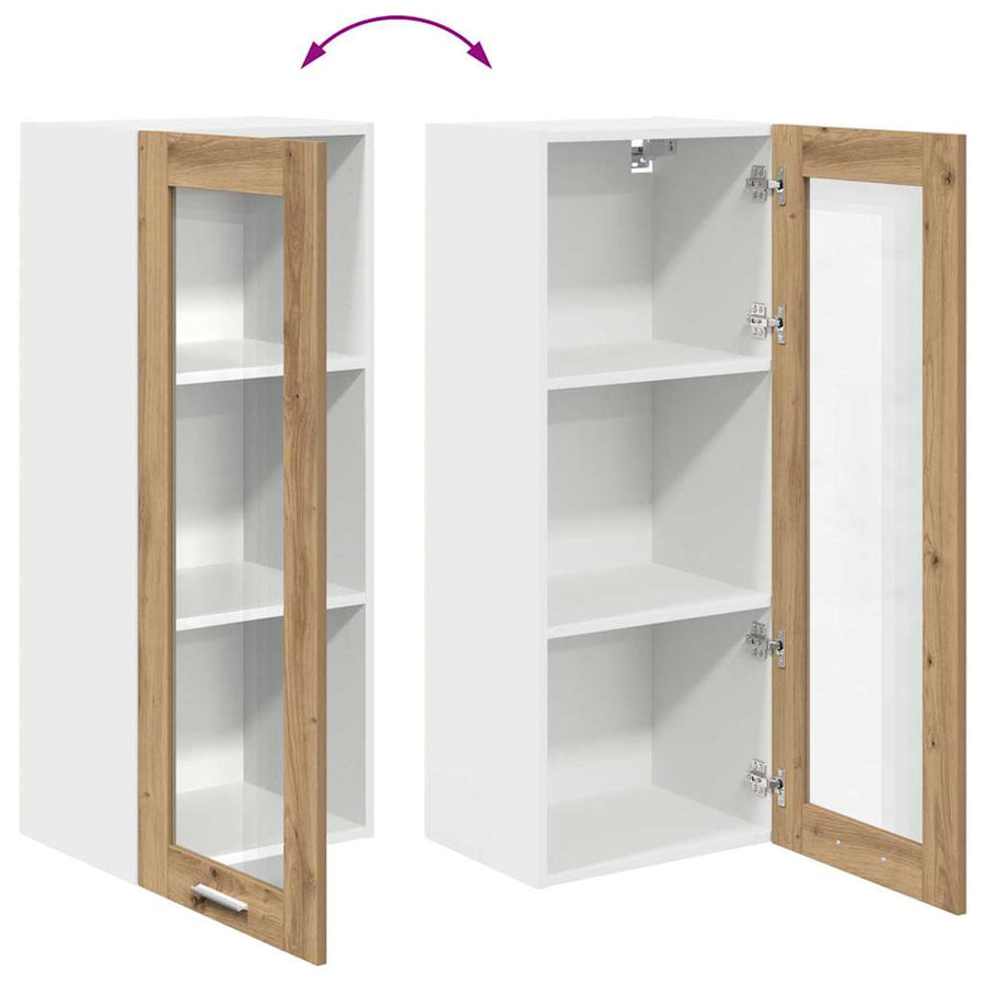 Hangkast Riga Artisan Eiken 40 x 31 x 100 cm Bewerkt hout