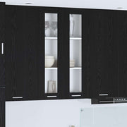 Hangkast Riga 60x31x100 cm zwart eiken