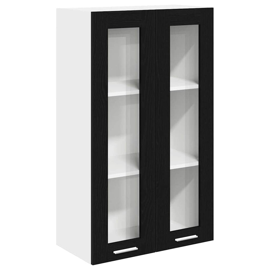Hangkast Riga Zwart Eiken 60 x 31 x 100 cm Bewerkt hout