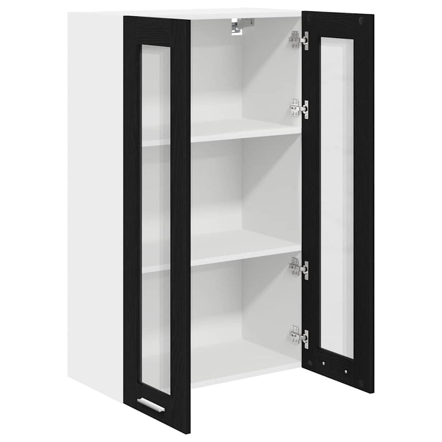 Hangkast Riga Zwart Eiken 60 x 31 x 100 cm Bewerkt hout