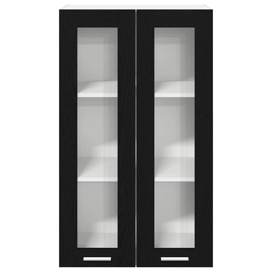 Hangkast Riga Zwart Eiken 60 x 31 x 100 cm Bewerkt hout