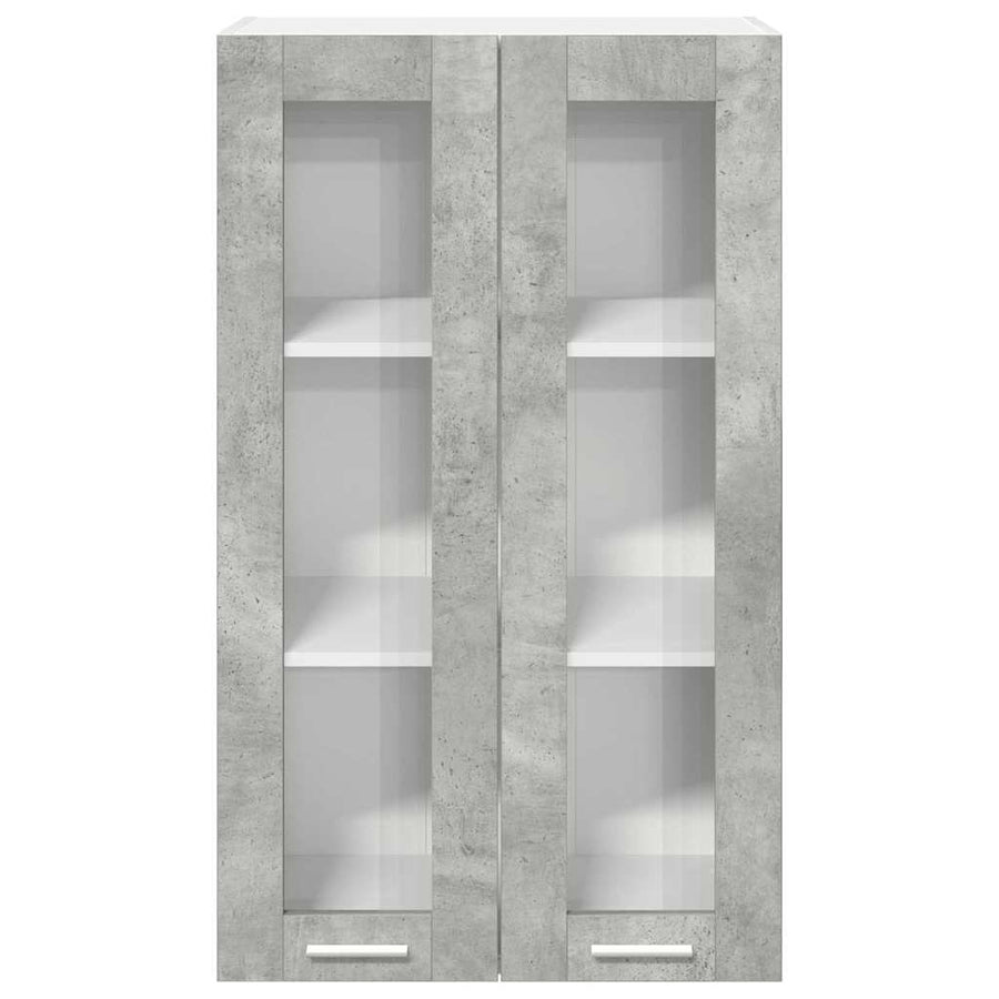Hangkast Riga Beton Grijs 60 x 31 x 100 cm Bewerkt hout