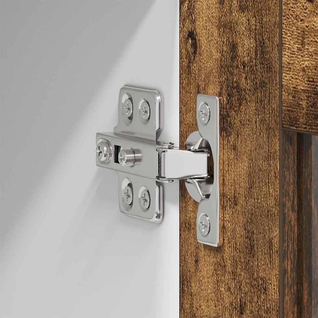 Hangkast Riga Gerookt eiken 60 x 31 x 100 cm Bewerkt hout