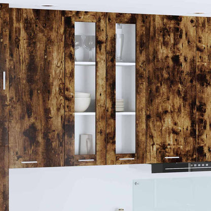 Hangkast Riga Gerookt eiken 60 x 31 x 100 cm Bewerkt hout