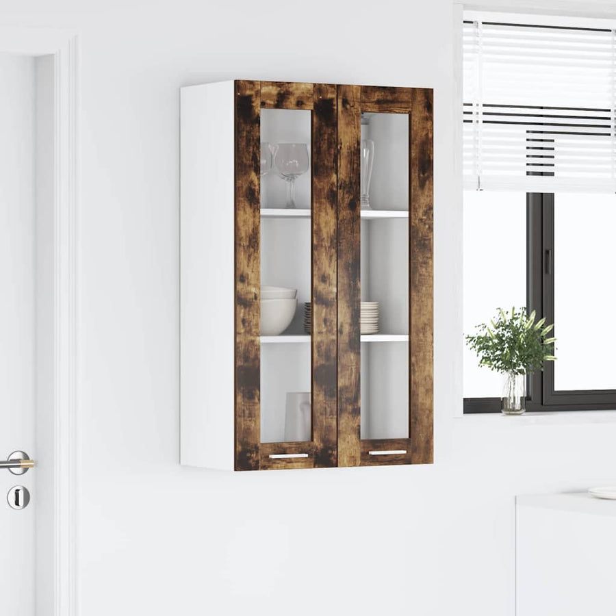 Hangkast Riga Gerookt eiken 60 x 31 x 100 cm Bewerkt hout