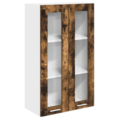 Hangkast Riga Gerookt eiken 60 x 31 x 100 cm Bewerkt hout