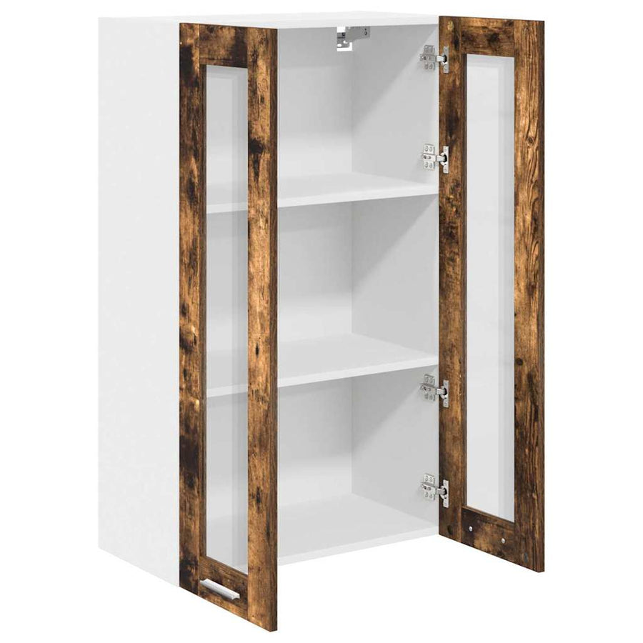 Hangkast Riga Gerookt eiken 60 x 31 x 100 cm Bewerkt hout