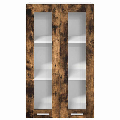 Hangkast Riga Gerookt eiken 60 x 31 x 100 cm Bewerkt hout