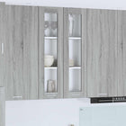 Hangkast 60x31x100 cm bewerkt hout grijs