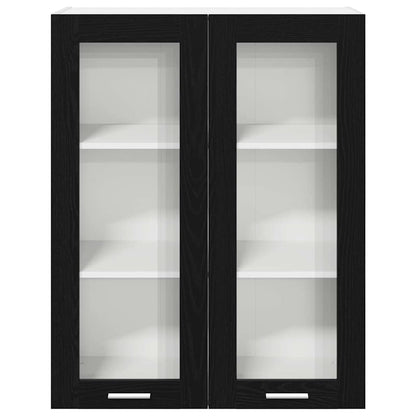 Hangkast Riga Zwart Eiken 80 x 31 x 100 cm Bewerkt hout