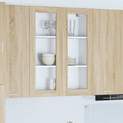 Hangkast 80x31x100 cm bewerkt hout sonoma eiken