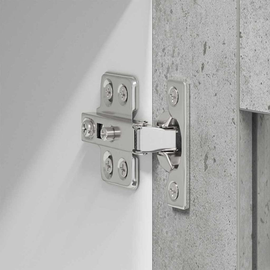 Hangkast Riga Beton Grijs 80 x 31 x 100 cm Bewerkt hout