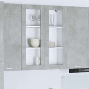 Hangkast 80x31x100 cm beton grijs bewerkt hout