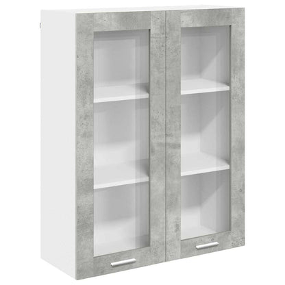 Hangkast Riga Beton Grijs 80 x 31 x 100 cm Bewerkt hout