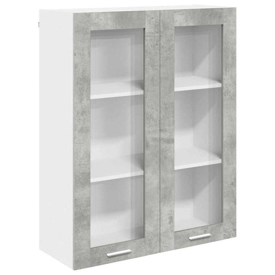 Hangkast Riga Beton Grijs 80 x 31 x 100 cm Bewerkt hout