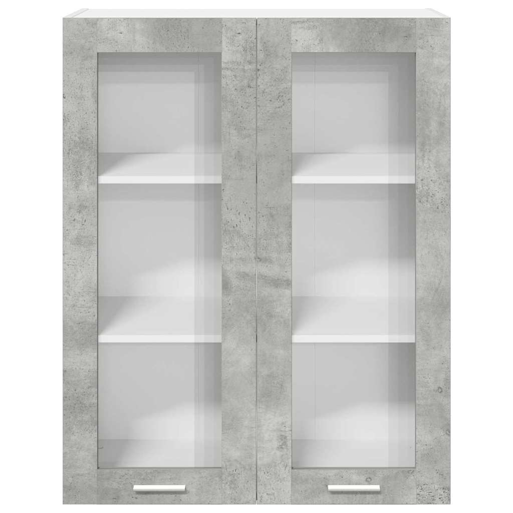 Hangkast Riga Beton Grijs 80 x 31 x 100 cm Bewerkt hout