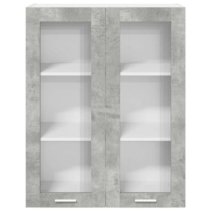 Hangkast Riga Beton Grijs 80 x 31 x 100 cm Bewerkt hout