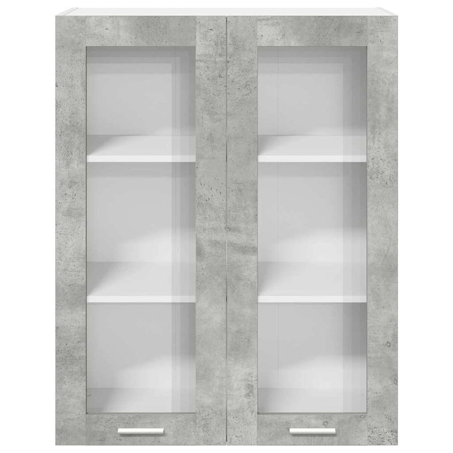 Hangkast Riga Beton Grijs 80 x 31 x 100 cm Bewerkt hout