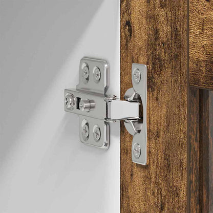 Hangkast Riga Gerookt eiken 80 x 31 x 100 cm Bewerkt hout