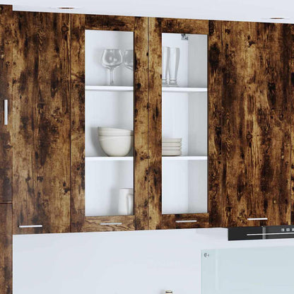 Hangkast Riga Gerookt eiken 80 x 31 x 100 cm Bewerkt hout