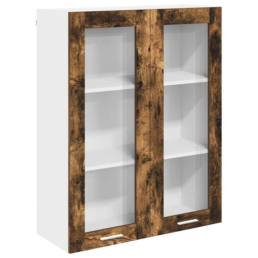 Hangkast Riga Gerookt eiken 80 x 31 x 100 cm Bewerkt hout