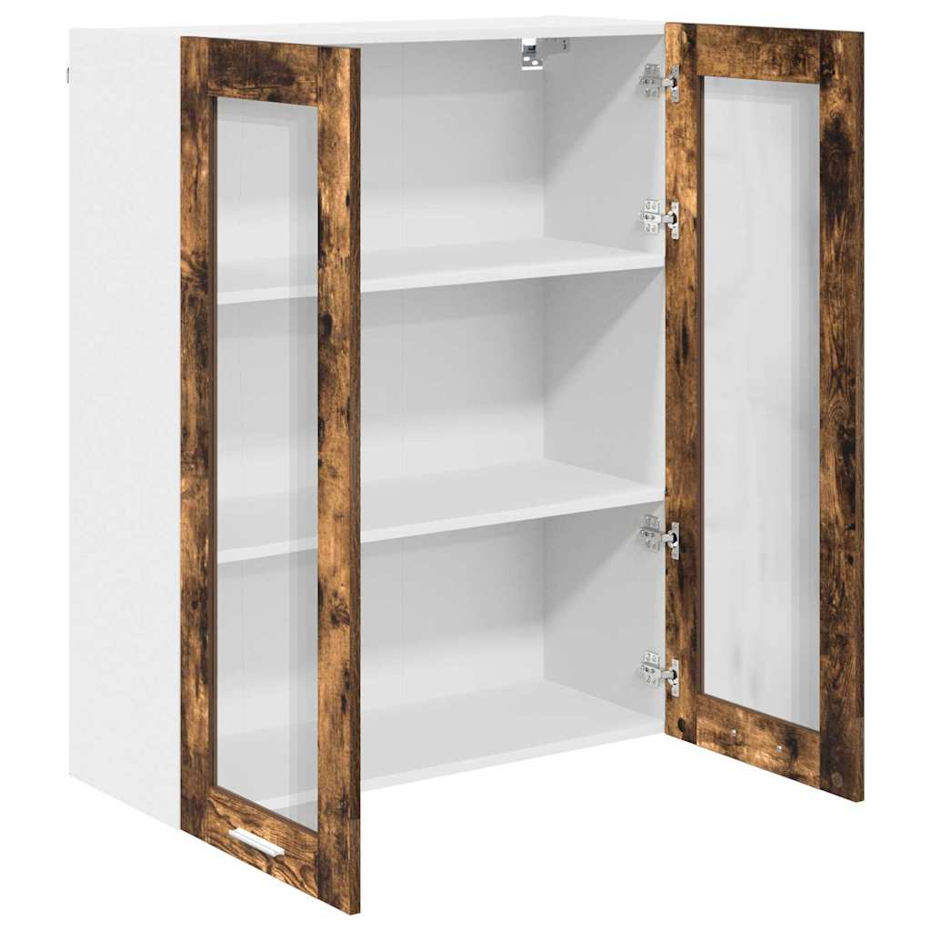 Hangkast Riga Gerookt eiken 80 x 31 x 100 cm Bewerkt hout