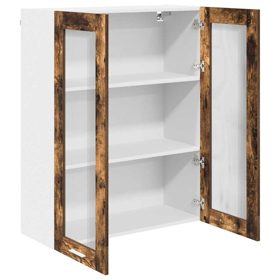 Hangkast Riga Gerookt eiken 80 x 31 x 100 cm Bewerkt hout