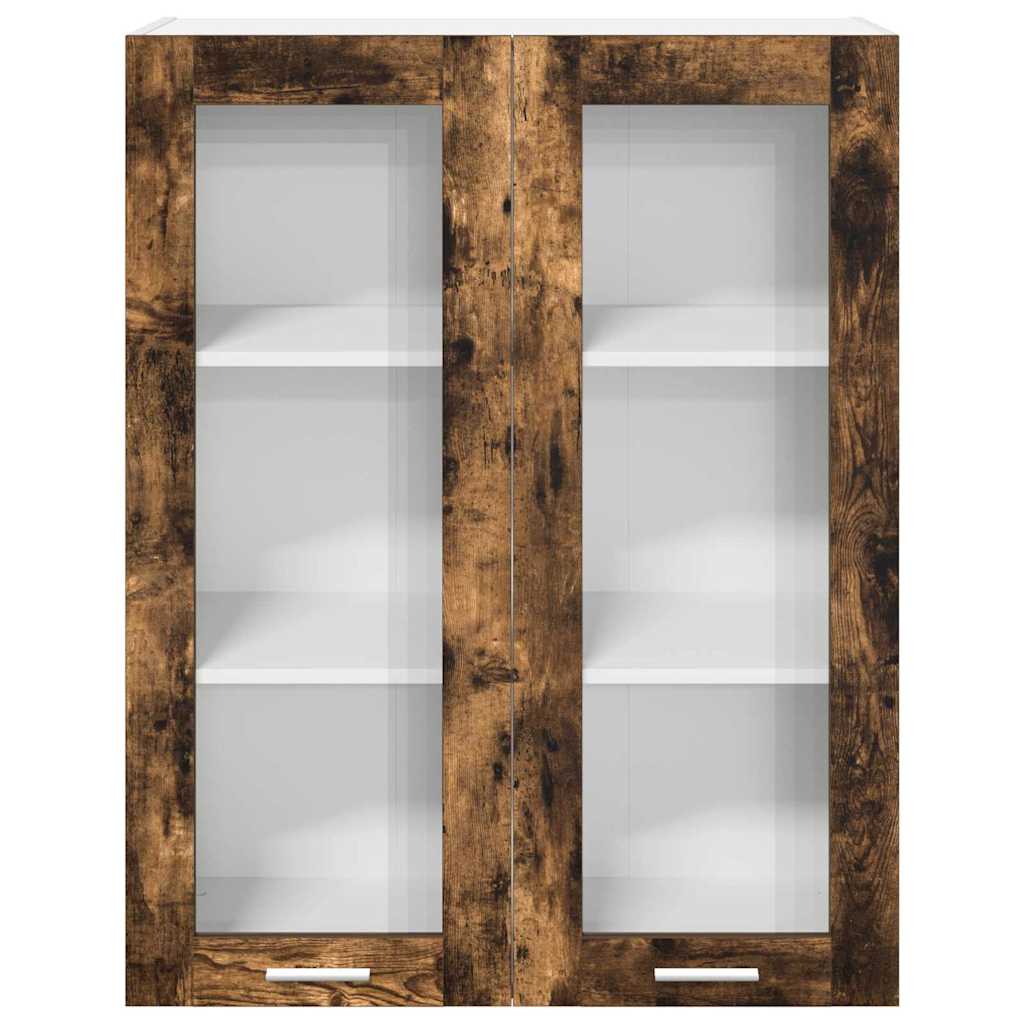 Hangkast Riga Gerookt eiken 80 x 31 x 100 cm Bewerkt hout
