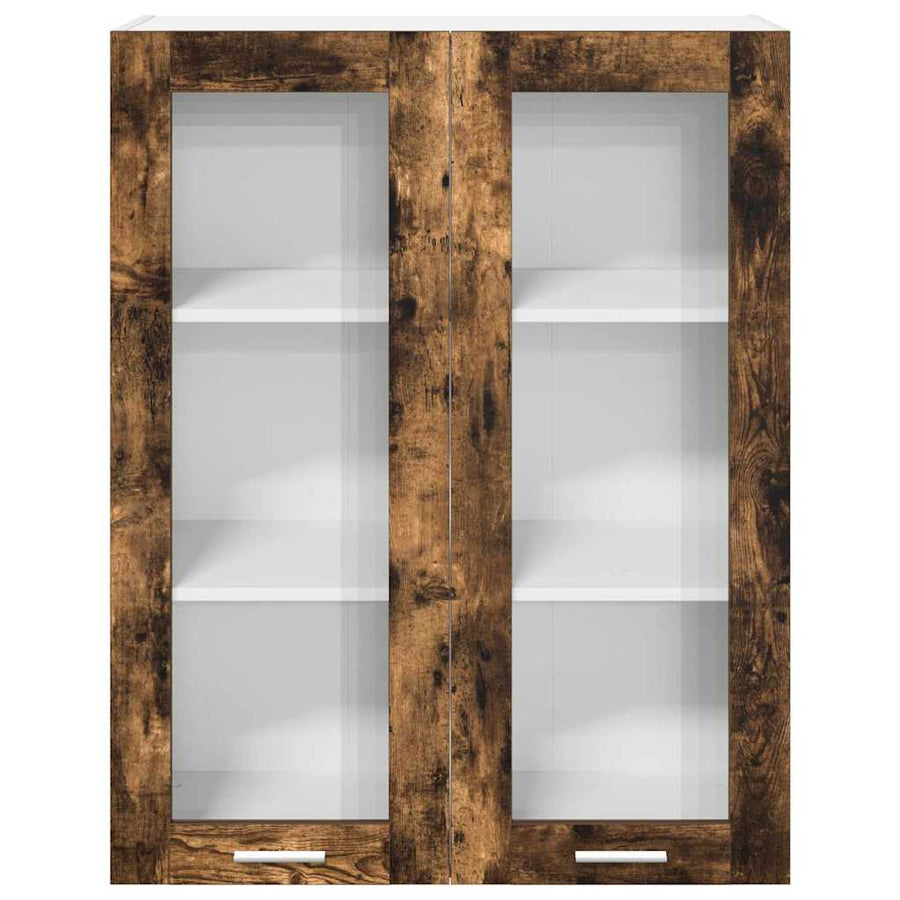Hangkast Riga Gerookt eiken 80 x 31 x 100 cm Bewerkt hout