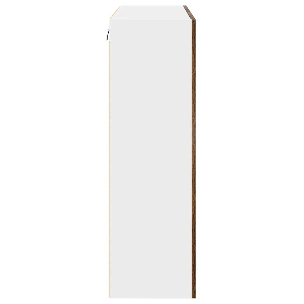 Hangkast Riga Gerookt eiken 80 x 31 x 100 cm Bewerkt hout
