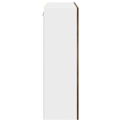 Hangkast Riga Gerookt eiken 80 x 31 x 100 cm Bewerkt hout