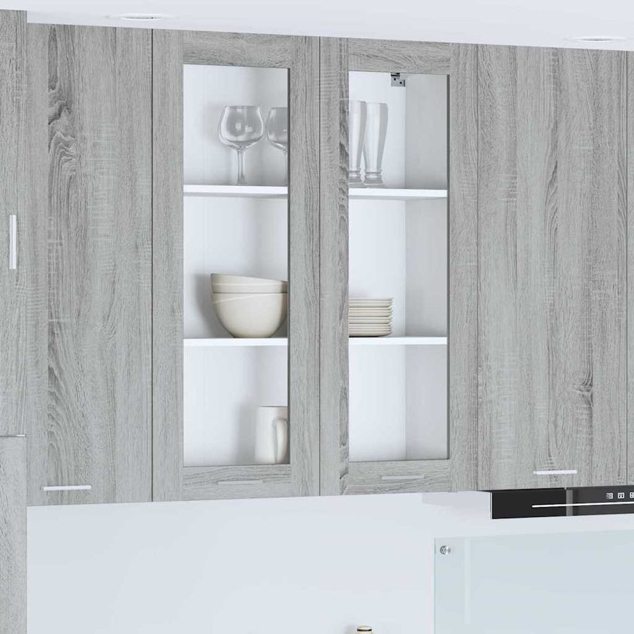 Hangkast Riga Grijs Sonoma 80 x 31 x 100 cm Bewerkt hout