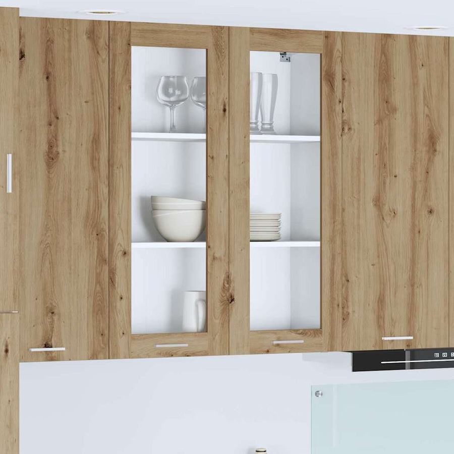 Hangkast Riga Artisan Eiken 80 x 31 x 100 cm Bewerkt hout