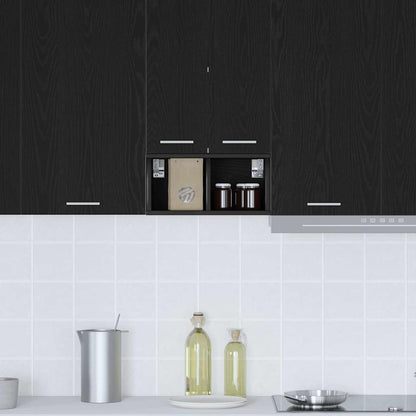 Hangkast Riga Zwart Eiken 20 x 29,5 x 40 cm Bewerkt hout