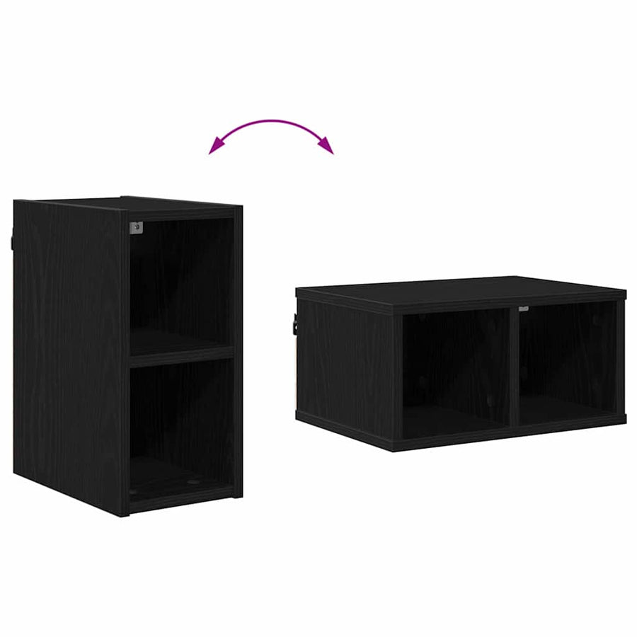 Hangkast Riga Zwart Eiken 20 x 29,5 x 40 cm Bewerkt hout