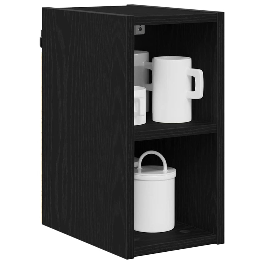Hangkast Riga Zwart Eiken 20 x 29,5 x 40 cm Bewerkt hout
