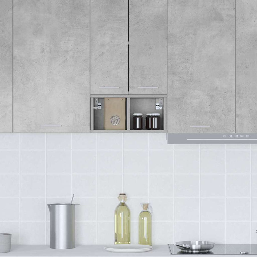 Hangkast Riga Beton Grijs 20 x 29,5 x 40 cm Bewerkt hout