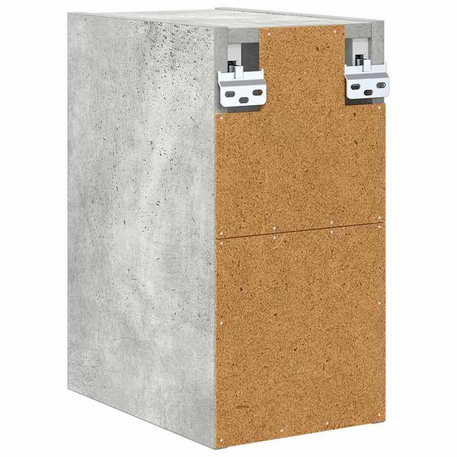Hangkast Riga Beton Grijs 20 x 29,5 x 40 cm Bewerkt hout