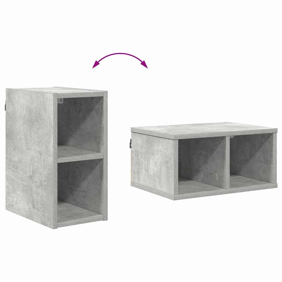 Hangkast Riga Beton Grijs 20 x 29,5 x 40 cm Bewerkt hout