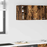Hangkast 40 cm gerookt eiken bewerkt hout