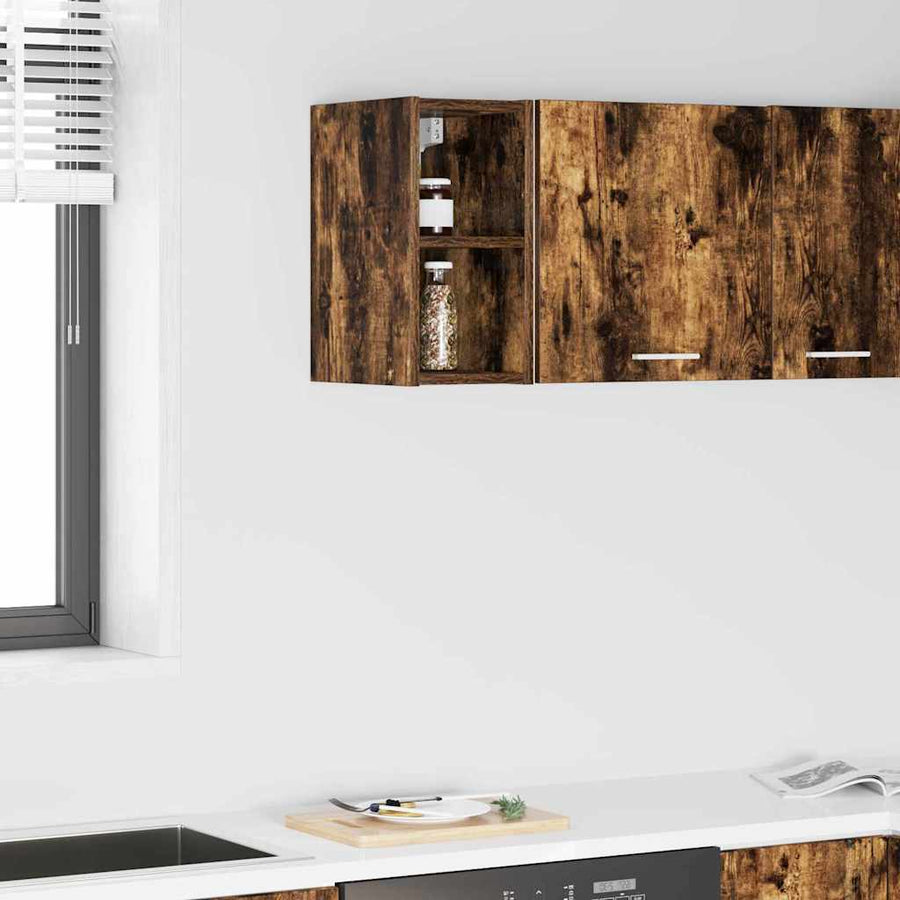 Hangkast Riga Gerookt eiken 20 x 29,5 x 40 cm Bewerkt hout