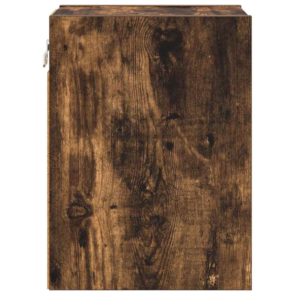 Hangkast Riga Gerookt eiken 20 x 29,5 x 40 cm Bewerkt hout