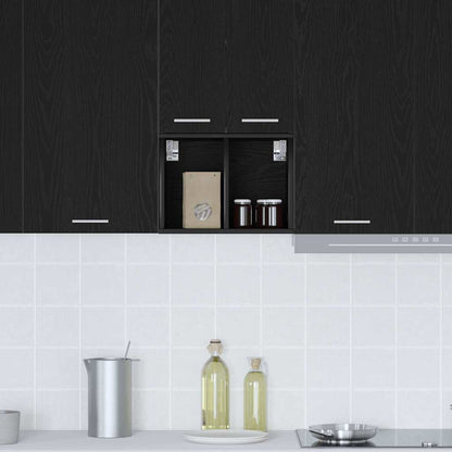 Hangkast Riga Zwart Eiken 30 x 29,5 x 40 cm Bewerkt hout