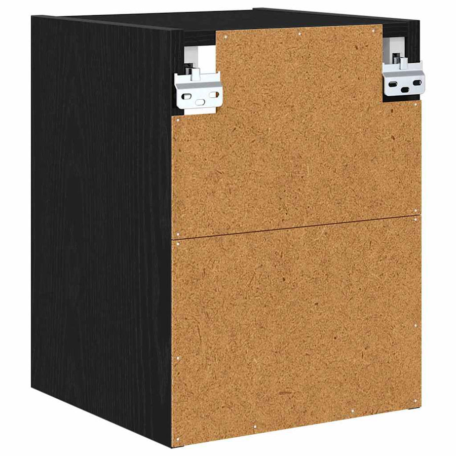 Hangkast Riga Zwart Eiken 30 x 29,5 x 40 cm Bewerkt hout