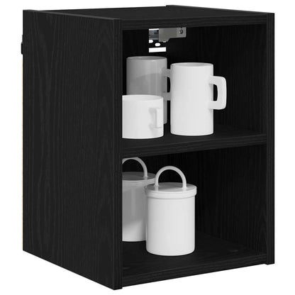 Hangkast Riga Zwart Eiken 30 x 29,5 x 40 cm Bewerkt hout