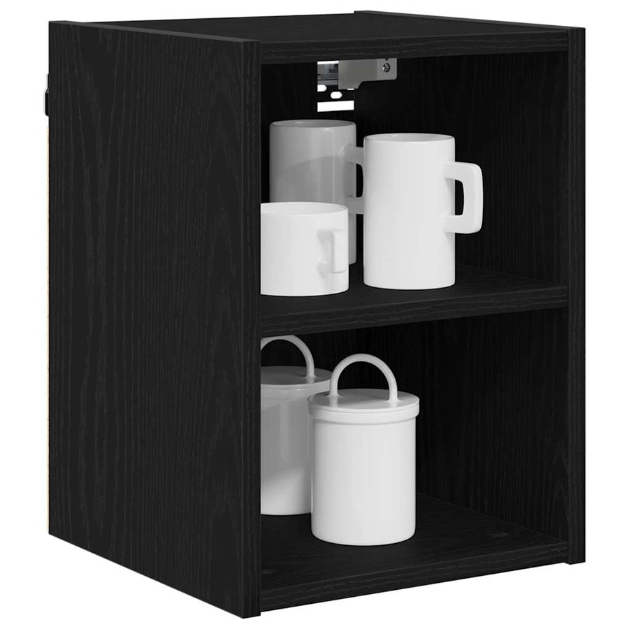 Hangkast Riga Zwart Eiken 30 x 29,5 x 40 cm Bewerkt hout