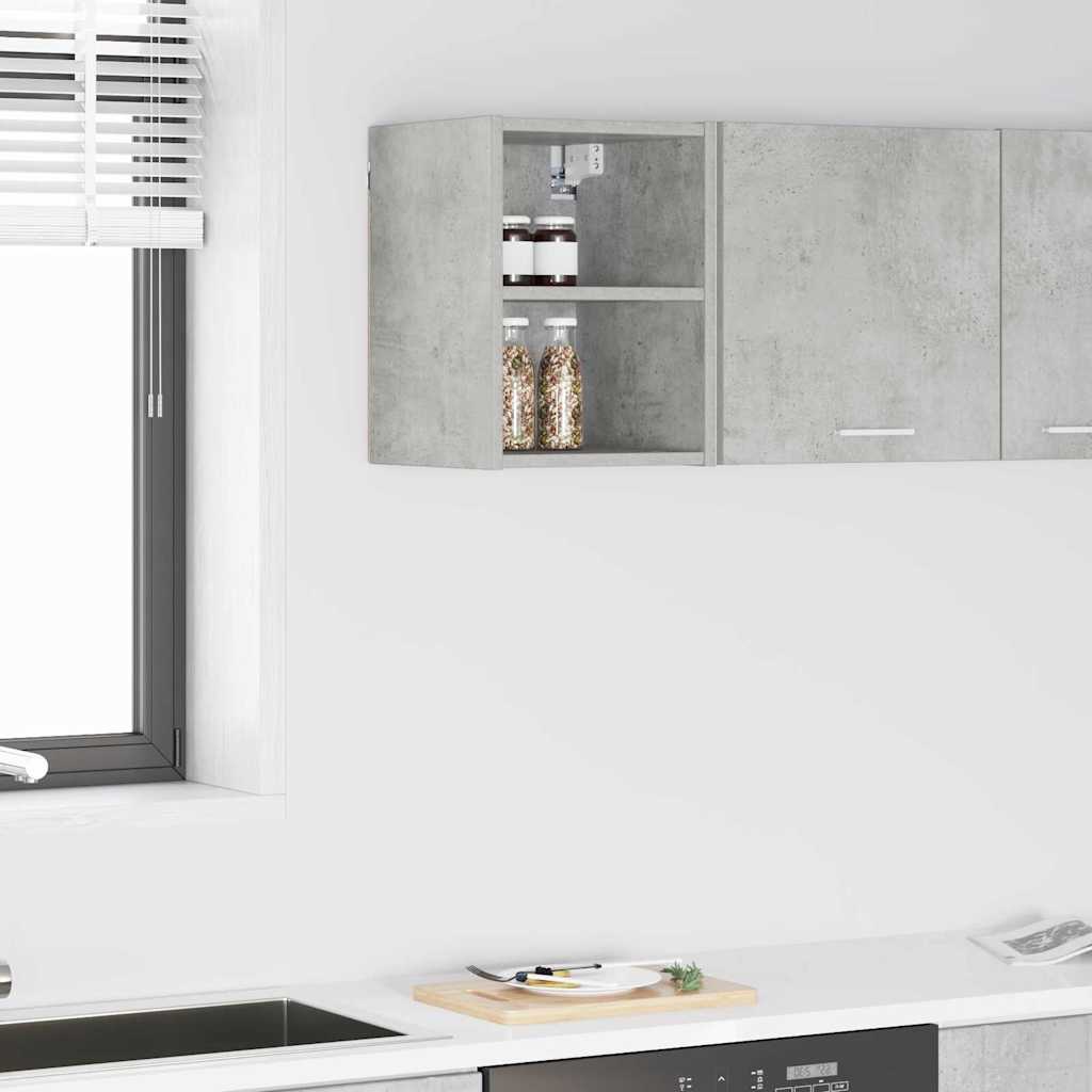 Hangkast Riga Beton Grijs 30 x 29,5 x 40 cm Bewerkt hout